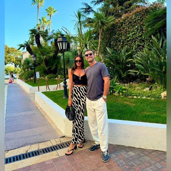 PRINTED MIDI SKIRT - Black and White - Zara - Picture 3 of 6